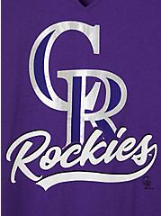 Split Neck Tank - Cotton MLB Colorado Rockies Purple, PURPLE, alternate