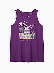 Plus Size Everyday Tank - Signature Jersey Palm Springs Purple, PURPLE MAGIC, hi-res