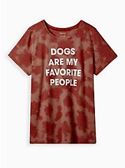 Plus Size Everyday Tee - Signature Jersey Dogs Tie-Dye Rust, TIE DYE, hi-res