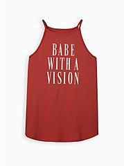 High Neck Tank Top - Foxy Babe With A Vision Rust, TANDOORI SPICE, hi-res