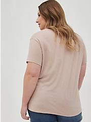 Plus Size Relaxed Tee - Signature Jersey Whiskey Weekends Tan, MUSHROOM, alternate
