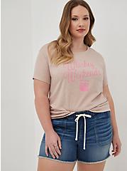 Plus Size Relaxed Tee - Signature Jersey Whiskey Weekends Tan, MUSHROOM, hi-res