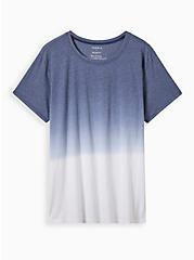 Relaxed Fit Tee - Signature Jersey Dip-Dye Navy, OTHER PRINTS, hi-res