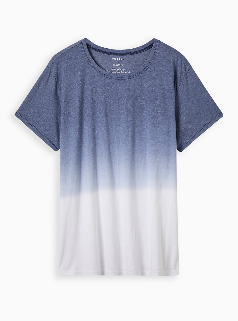 Relaxed Fit Tee - Signature Jersey Dip-Dye Navy, OTHER PRINTS, hi-res