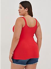 Plus Size Wide Strap Tank - Foxy Red, RED, alternate