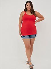Plus Size Wide Strap Tank - Foxy Red, RED, alternate