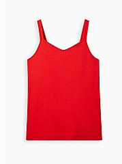 Plus Size Wide Strap Tank - Foxy Red, RED, hi-res