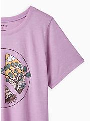 Plus Size Everyday Tee - Signature Jersey Peaceful Desert Purple Wash , TIE DYE, alternate