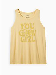 Plus Size Vintage Tank - Triblend Jersey Grow Girl Yellow , SUNDRESS, hi-res