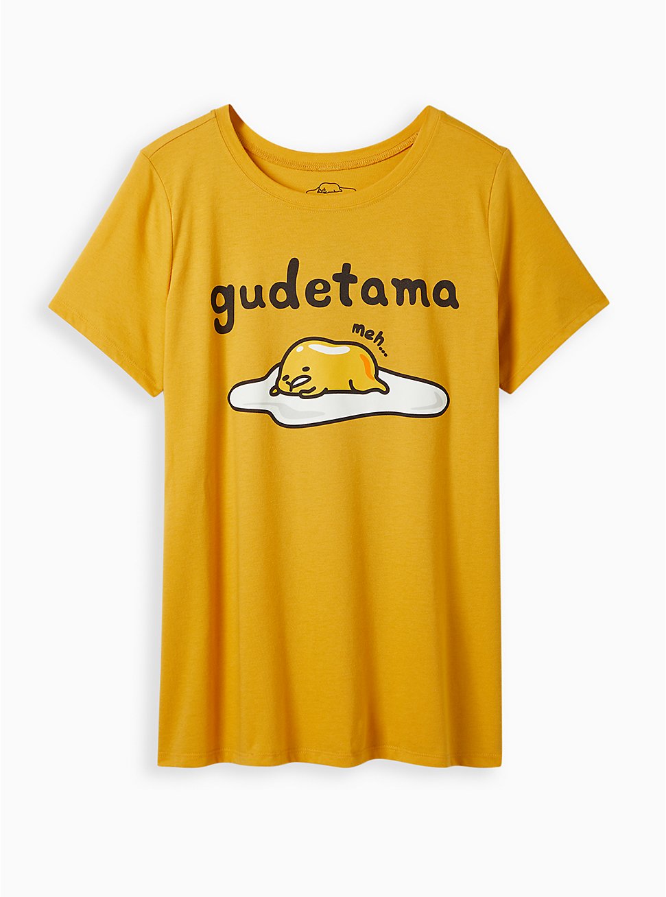 Plus Size Gudetama Classic Fit Crew Tee - Cotton Yellow, GOLDEN YELLOW, hi-res
