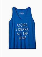 Vintage Tank - Triblend Jersey Drank All The Wine Blue, NAUTICAL BLUE BLUE, hi-res