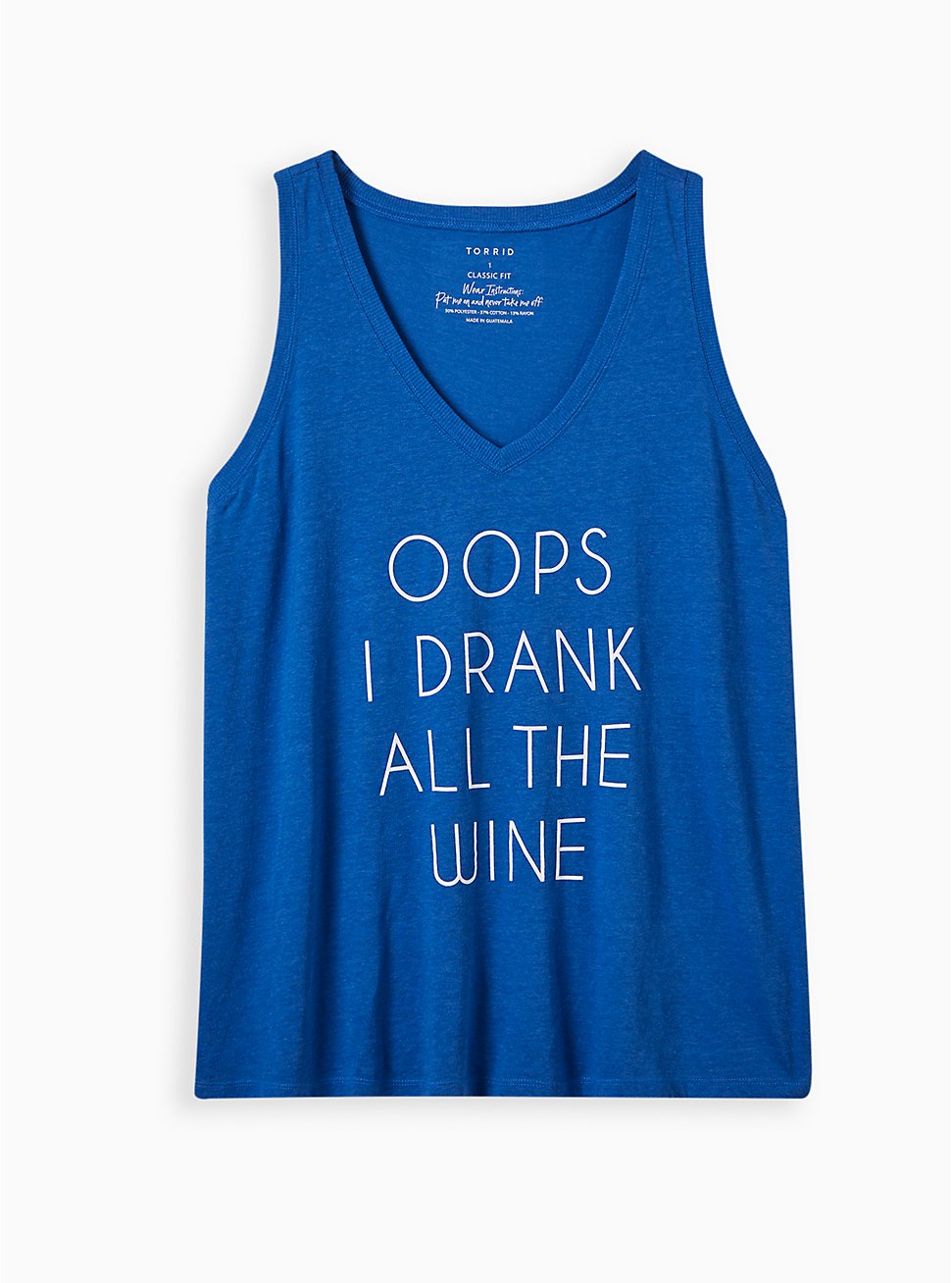 Vintage Tank - Triblend Jersey Drank All The Wine Blue, NAUTICAL BLUE BLUE, hi-res