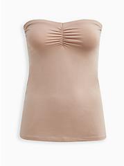Plus Size Tube Top - Foxy Taupe, TAUPE, hi-res