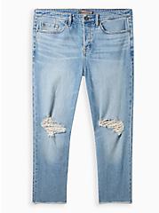 High-Rise Straight Jean – Classic Denim Medium Wash, HAPPINESS FORGETS, hi-res