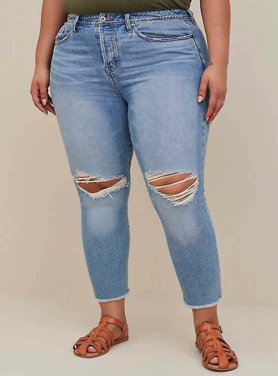 Plus Size - High-Rise Straight Jean – Classic Denim Medium Wash - Torrid