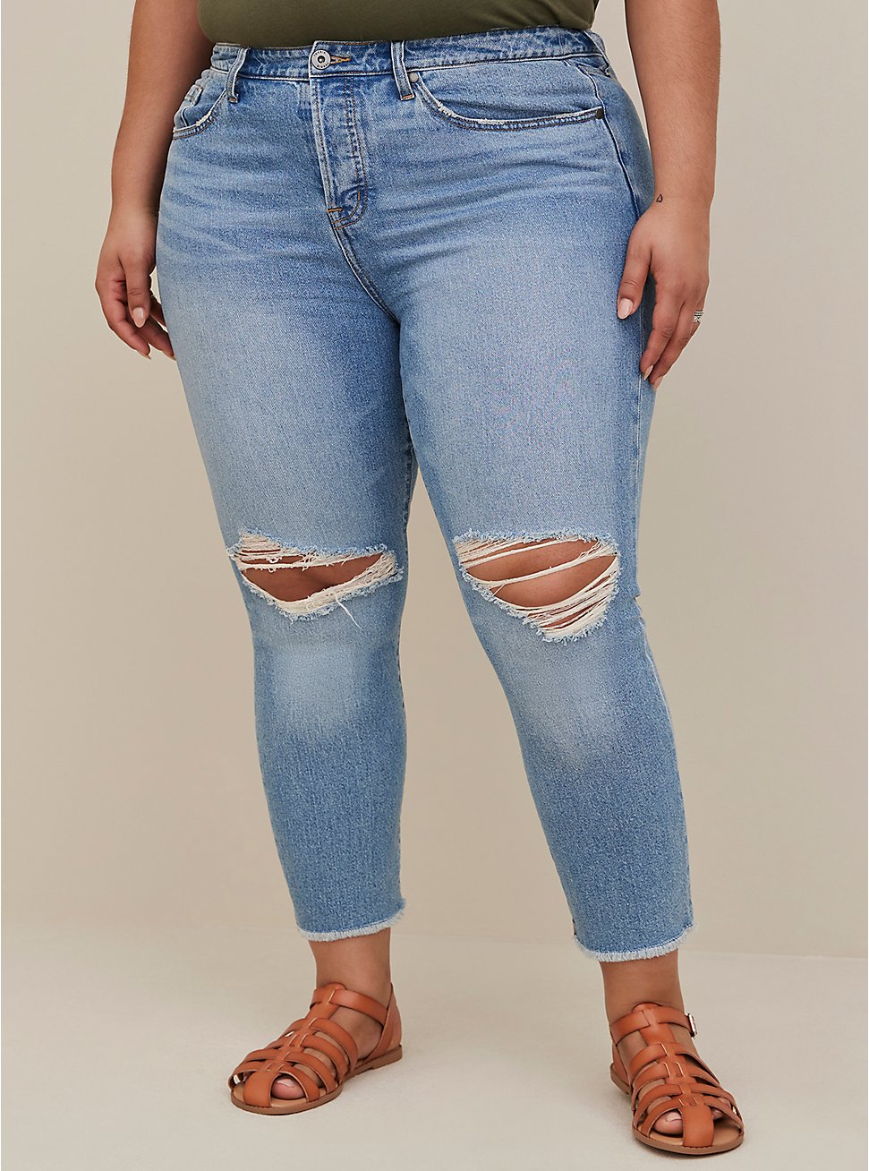 Plus Size High-Rise Straight Jean – Classic Denim Medium Wash, HAPPINESS FORGETS, hi-res