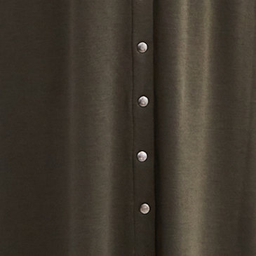 Maxi Jersey Button-Front Dress, DEEP DEPTHS, swatch