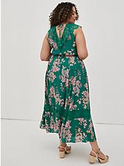 Smocked Waist Maxi Dress - Gauze Floral Green, FLORAL - GREEN, alternate
