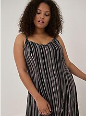 Plus Size Trapeze Maxi Dress - Challis Stripe, STRIPE - MULTI, alternate