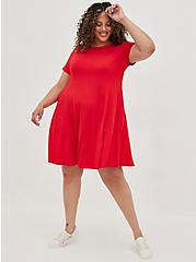 Fit & Flare Dress - Super Soft Red, RACING RED, alternate