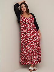 Tiered Maxi Dress - Super Soft Floral Red, FLORALS-RED, hi-res