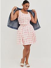 Tank & Skater Skirt Set - Scuba Plaid Pink, PLAID - PINK, hi-res