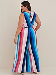Plus Size Surplice Tie-Back Jumpsuit - Super Soft Stripe Multi, STRIPE - MULTICOLOR, alternate
