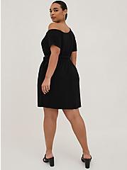 Plus Size Off-Shoulder Dress - Super Soft Black, DEEP BLACK, alternate