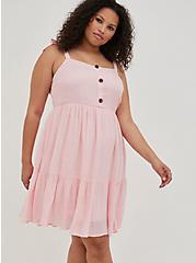 Pinafore Mini Dress - Pink, ROSE SHADOW, alternate