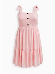 Pinafore Mini Dress - Pink, ROSE SHADOW, hi-res