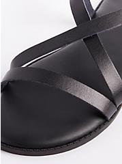Ankle Strap Gladiator Sandal - Black (WW), BLACK, alternate
