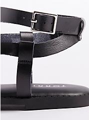 Ankle Strap Gladiator Sandal - Black (WW), BLACK, alternate