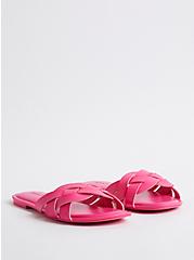 Plus Size Braided Slide - Hot Pink (WW), PINK, hi-res