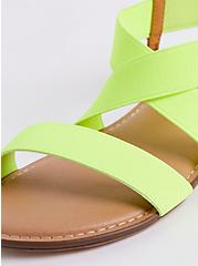 Plus Size Stretch Band Sandal - Neon Green (WW), NEON GREEN, alternate