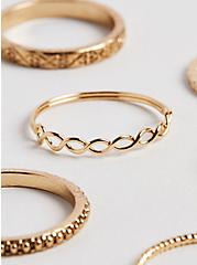 Cocktail Rings Set of 7 - Mixed Tone, GOLD, alternate