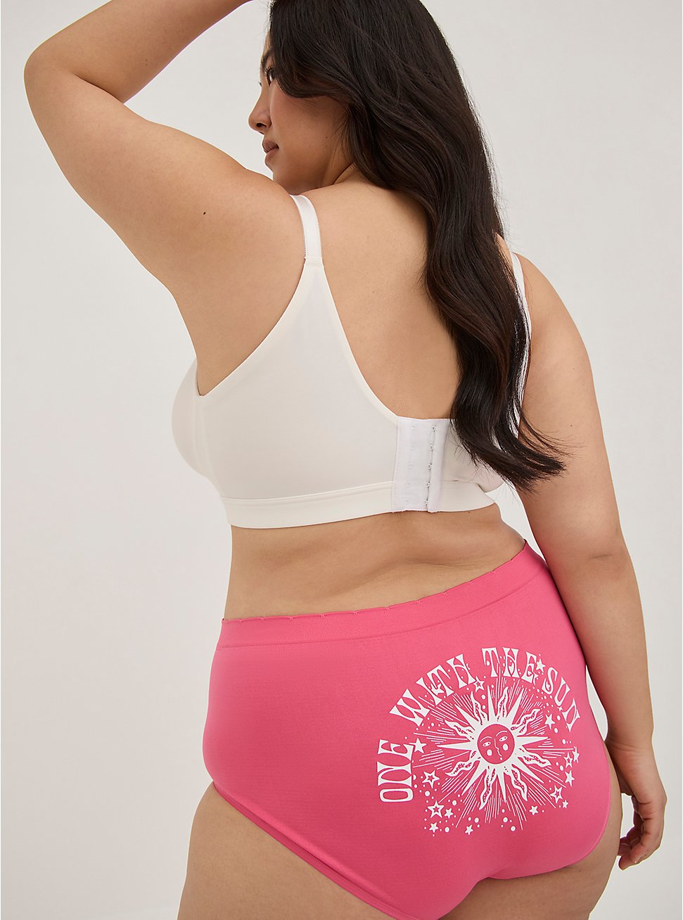 Plus Size Seamless Brief Panty - One Sun Pink, ONE WITH THE SUN pink, hi-res