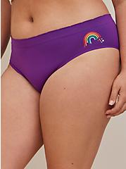 Proud Hipster Panty - Seamless Rainbow Purple , PROUD purple, alternate