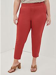 Pull-On Tapered Trouser - Ponte Rust, RED, alternate