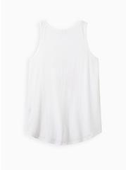 Plus Size Classic Fit Ribbed Tank - Cotton Flamingo White, BRIGHT WHITE, alternate