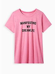 Everyday Tee - Signature Jersey Dream Life Tie Dye Pink, TIE DYE PINK, hi-res