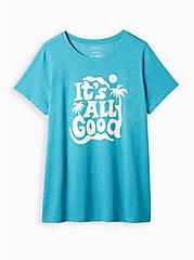Plus Size Everyday Tee - Signature Jersey All Good Teal Blue, ENAMEL BLUE, hi-res