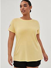 Plus Size Everyday Tee - Signature Jersey Floral Puff Graphic Yellow, YELLOW, alternate