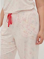 Classic Fit Full Length Sleep Pant - Cupro Paint Stroke Coral, OTHER PRINTS, alternate