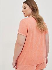 Cupro Short Sleeve Lounge Tee, FUSION CORAL, alternate