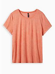 Cupro Short Sleeve Lounge Tee, FUSION CORAL, hi-res