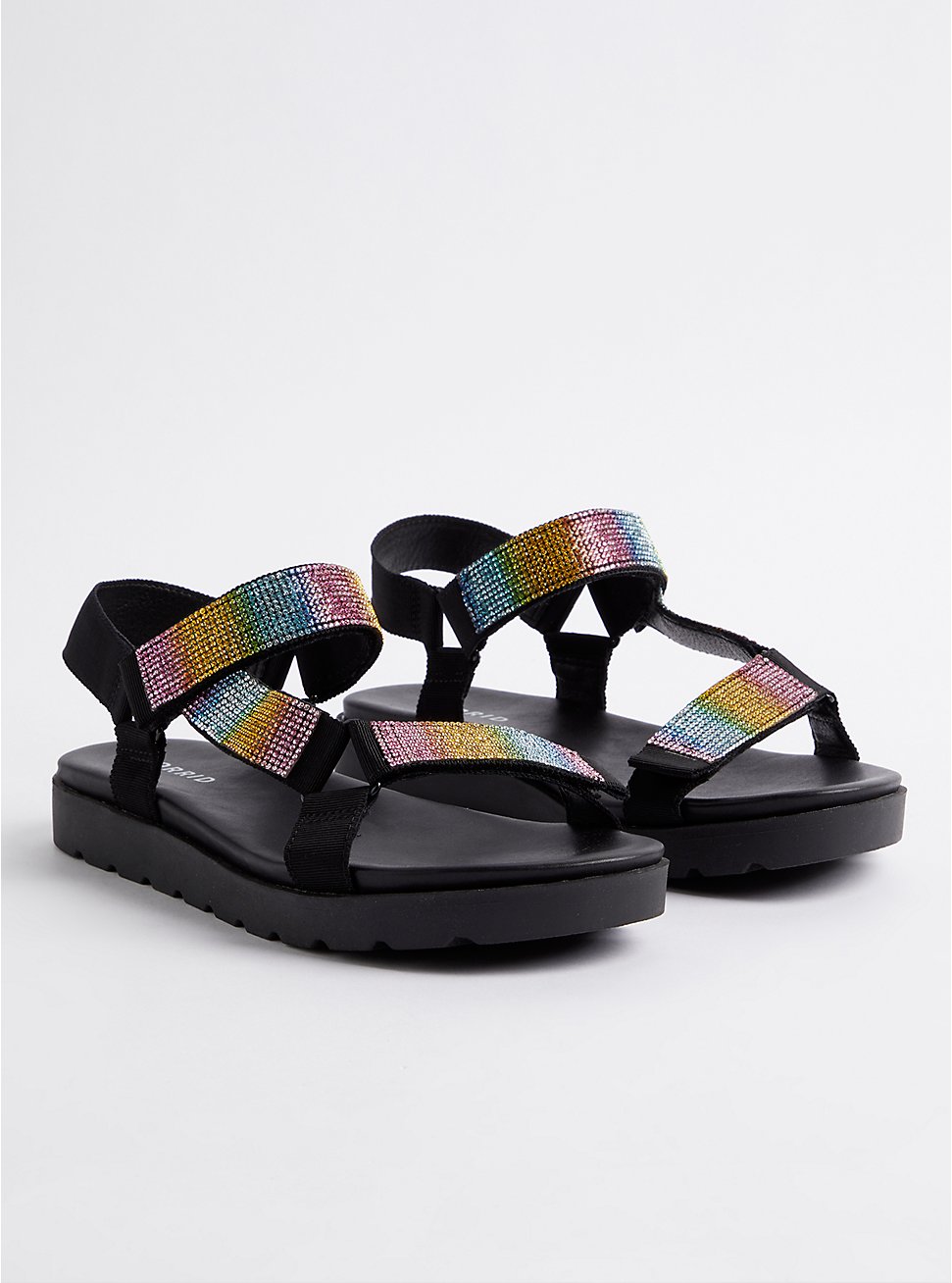Plus Size Velcro Strap Sandal (WW), RAINBOW, hi-res