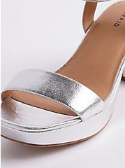 Plus Size Crinkle Platform Heel - Silver (WW), SILVER, alternate