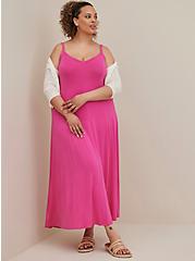 Trapeze Maxi Dress - Super Soft Pink, PINK GLO, hi-res