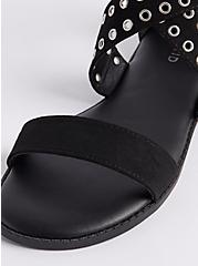 Plus Size Eyelet Criss Cross Gladiator Sandal - Black (WW), BLACK, alternate