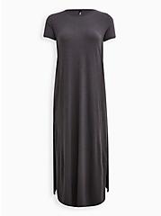 Maxi Cotton Cover-Up Dress, DEEP BLACK, hi-res